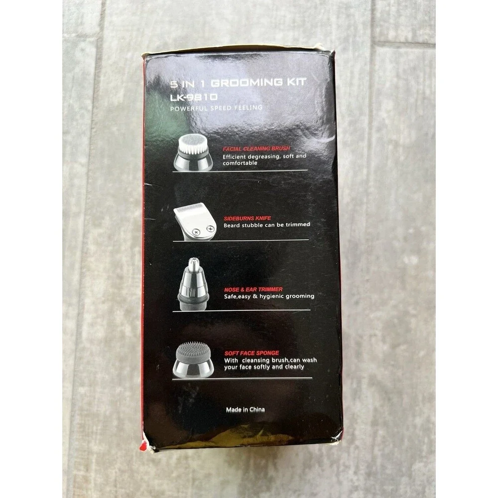 5 in 1 Mens LCD Digital Display Razor High Power Haircut Bald Head 9D Shaver NEW